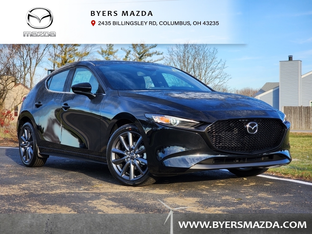 New, 2024 Mazda Mazda3 Hatchback 2.5 S Preferred, Black, M245403