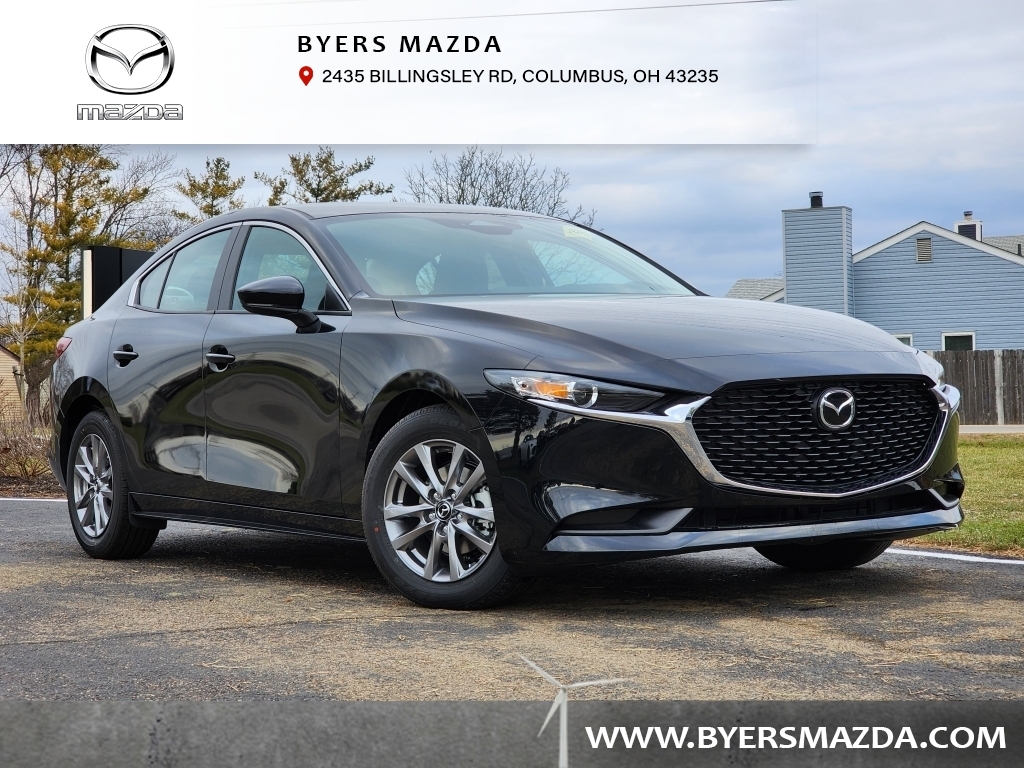 New, 2024 Mazda Mazda3 Sedan 2.5 S, Black, M245485